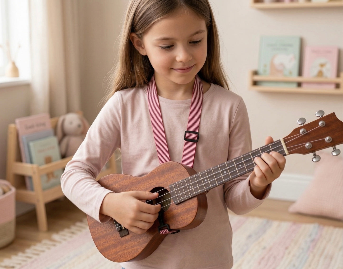 Ukulele Askısı – Çocuk & Yetişkin Uyumlu Ukulele Boyun Askısı (Strap)