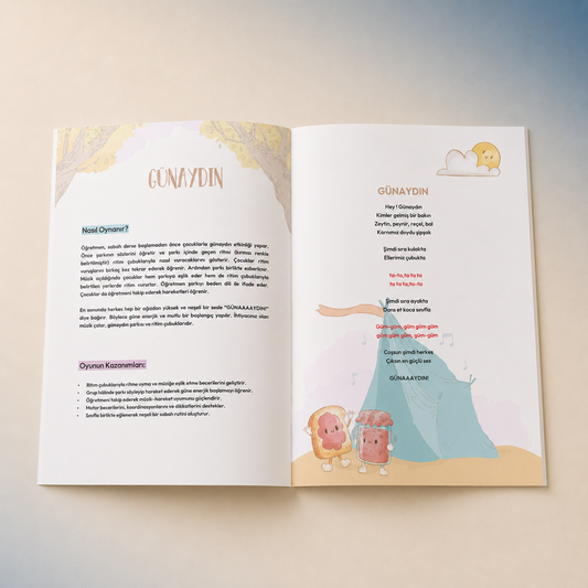 Çal Söyle Oyna – 10 Şarkılı Çocuk Şarkı ve Etkinlik Kitabı (Okul Öncesi & İlkokul)