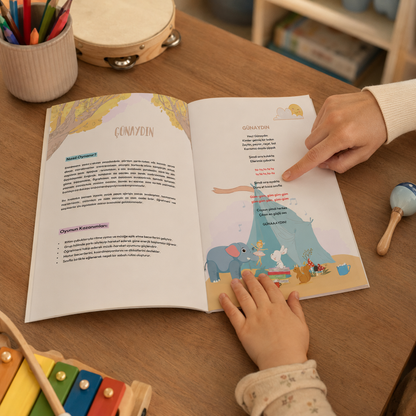 Çal Söyle Oyna – 10 Şarkılı Çocuk Şarkı ve Etkinlik Kitabı (Okul Öncesi & İlkokul)