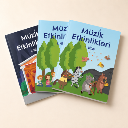 Müzik Etkinlikleri Kitap Seti (3 Kitap) – 103 Etkinlikli Müzik Etkinlik Seti (5–15 Yaş)